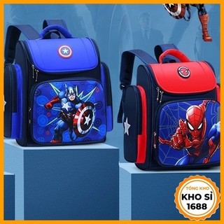 Balo chống gù đi học cho bé trai in hình người nhện batman, cặp sách bé trai đi học cấp 1 2 E105
