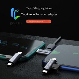 Bộ chuyển đổi gofidin 2 trong 1 type c, bộ chuyển đổi usb micro / ios / dual type c male type c bộ chuyển đổi otg, bộ chuyển đổi usb-c tốc độ cao hợp kim nhôm mini usb c