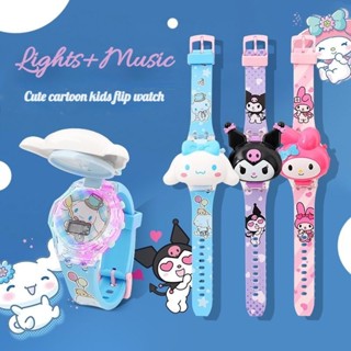 Hoạt Hình Sanrio Kid 's Watch 3D Kuromi Dạ Quang Đồng Hồ Âm Nhạc Giai Điệu Cinnamoroll Đồng Hồ Cho Bé Trai Bé Gái Có Đèn Flash