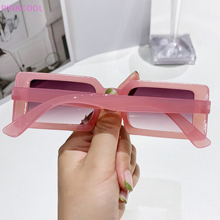 Hồng cool kính mát vuông thời trang nam nữ mùa hè kính chống nắng nữ đi biển phụ kiện hot