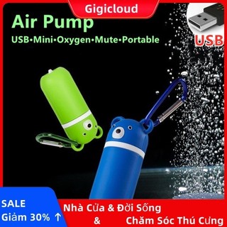 Gigicloud Máy bơm không khí oxy Mini cầm tay Máy bơm không khí bể cá tắt tiếng cho bát cá cảnh