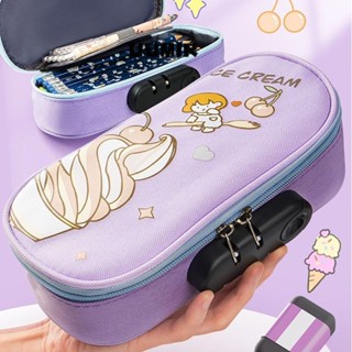  UUMIR Hộp đựng bút chì khóa mật khẩu Hộp bút chì dung lượng lớn di động Cung cấp văn phòng Bền bỉ Đơn giản dành cho học sinh Văn phòng phẩm trường học 