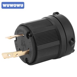 Phích cắm máy phát điện, phích cắm nam khóa đen 3,15 x 2,76 inch, Máy phát điện đầu vào công nghiệp Polycarbonate 3 công nghiệp