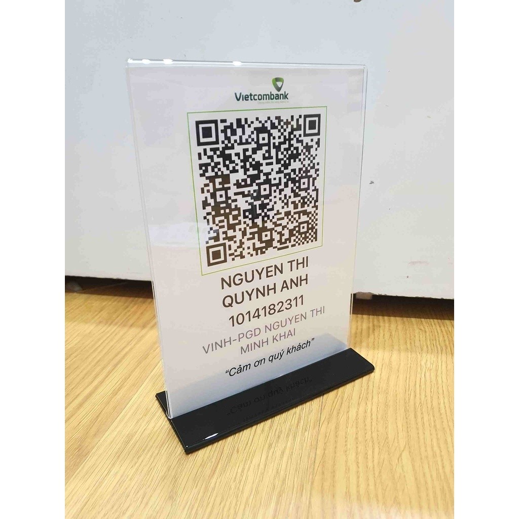 Menu Mã QR CODE để bàn mica, bền đẹp