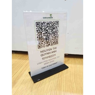 Menu mã qr code để bàn mica, bền đẹp