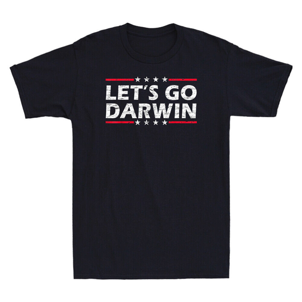 Lets Go Darwin Áo Sơ Mi Ngộ nghĩnh Sarcastic Let 'S Go Darwin Vintage Áo Thun Nam
