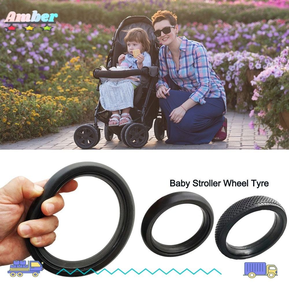 Amber Xe Đẩy Bé Lốp Bánh Xe, Vòng Bi Im Lặng Cao Su Trẻ Em Xe Đẩy Lốp Bánh Xe, Xe Đẩy Bền Thay Thế Xe Đẩy Chất Lượng Cao Xe Đẩy Dự Phòng Cho Babyzenes Yoyo Yoya YuYu