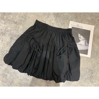 Chân váy đũi lụa nơ xoè bồng-CAMkorea