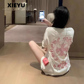 XIEYU áo phông áo thun nữ croptop baby tee phổ biến Fashion Minimalist Casual WCS2430QXB 19Z240511