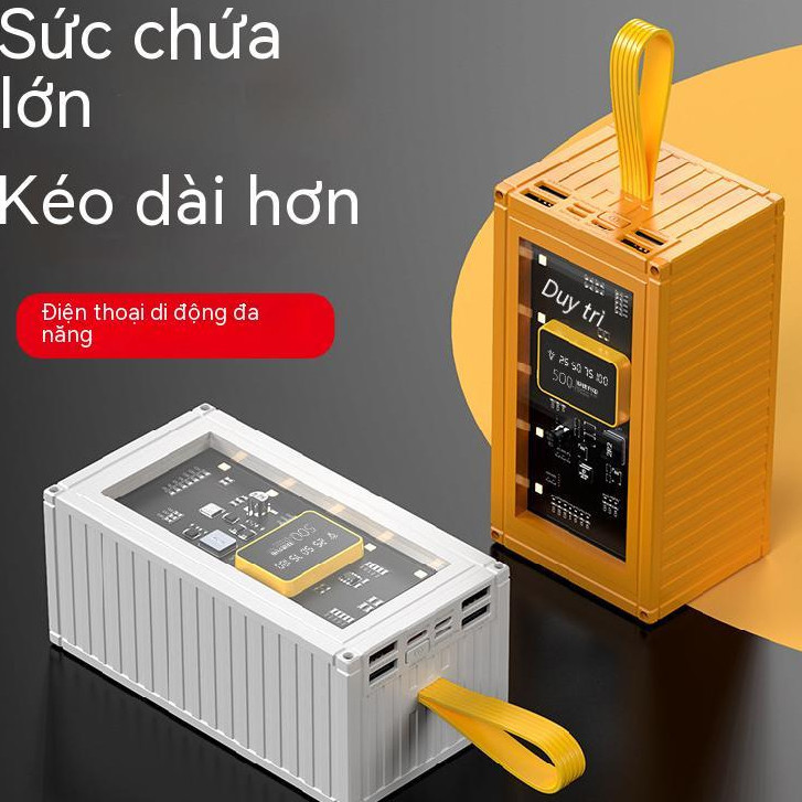sạc dự phòng 20000MAH,2 cổng sạc đầu vào, 4 cổng USB sạc, hiển thị dung lượng kỹ thuật số 20000mah