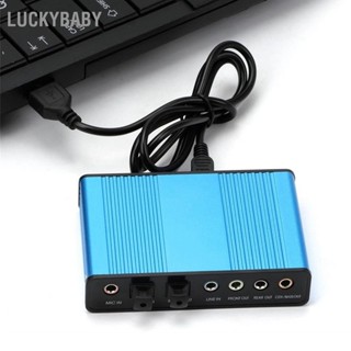 LUCKYBABY Card Âm Thanh USB 6 Kênh 48kHz Tốc Độ Lấy Mẫu Phát Tương Tự Ghi Thẻ Ngoài Cho Máy Tính Laptop