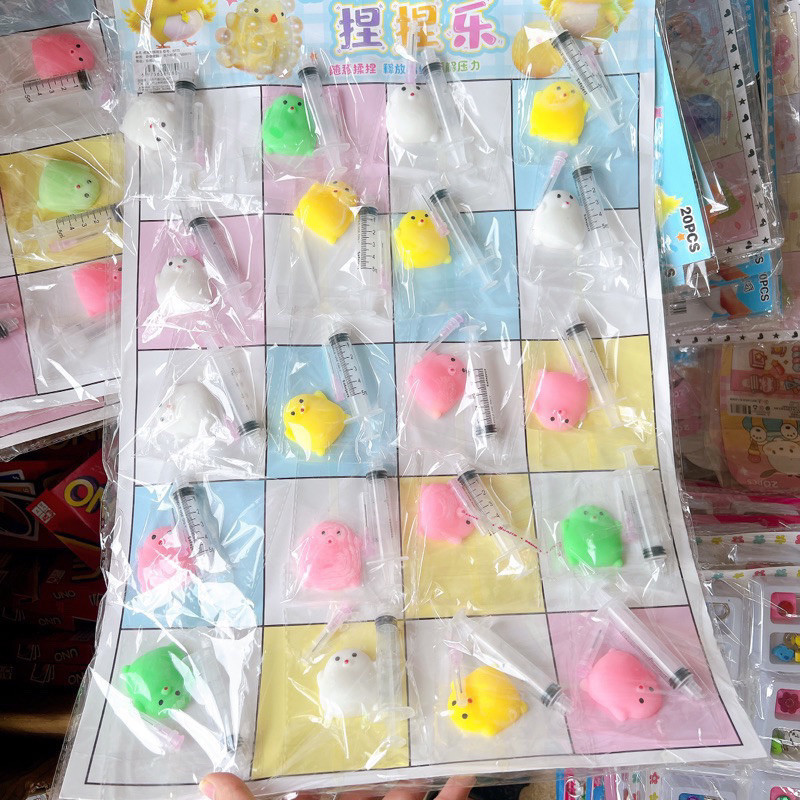 sỉ vỉ 20 con bóp mochi kèm ống bơm mochi