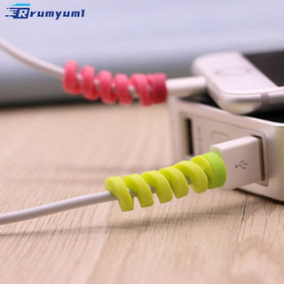 Còn hàng! Vỏ bảo vệ cáp dữ liệu Cáp sạc điện thoại di động Vỏ silicon có ren chống đứt