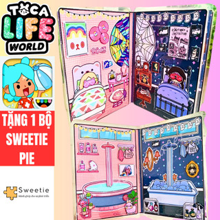 búp bê bằng giấy ngôi nhà búp bê thủ công tocaboca Wednesday And Enid Quiet Book