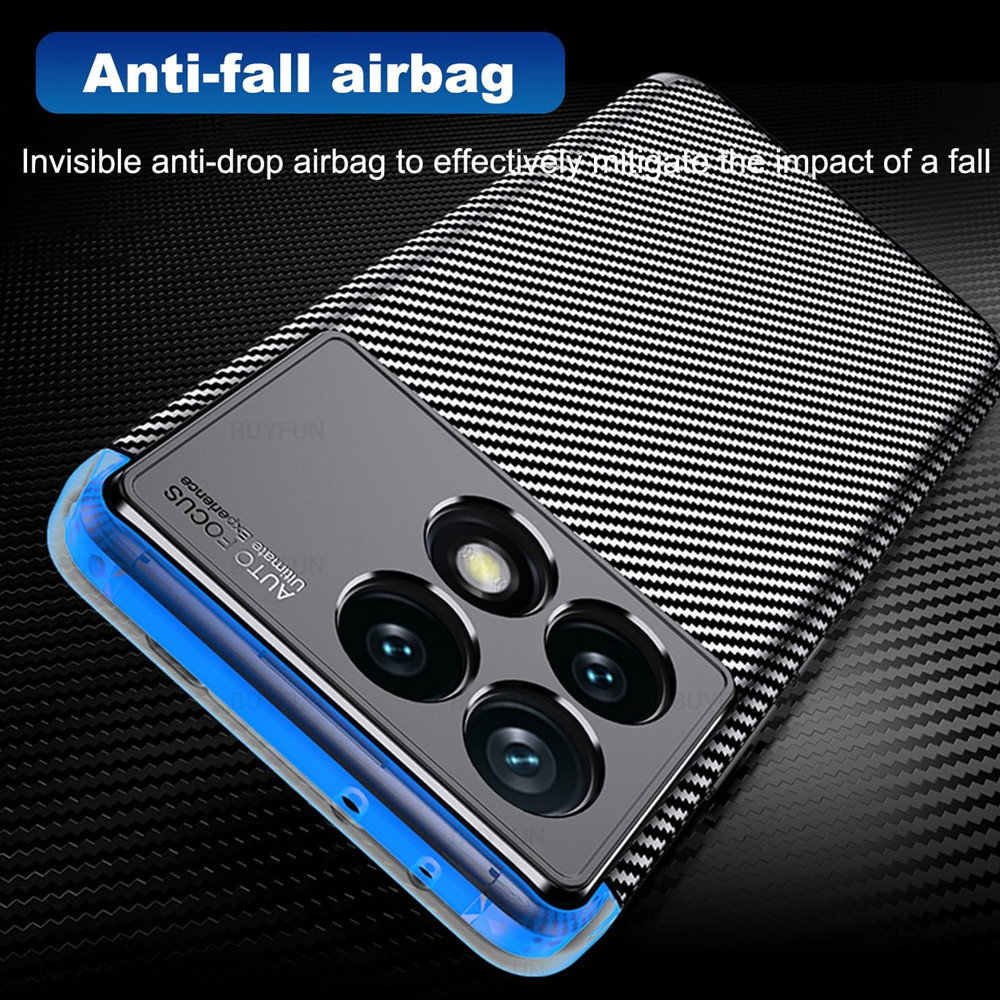 Dành Cho Xiaomi Poco F6 Pro 2024 Ốp điện thoại Sợi Carbon Ốp điện thoại Little Poco X6 X6Pro F6Pro P