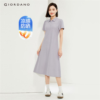 Giordano women ice cooling exposed seam short sleeve dress 13464217