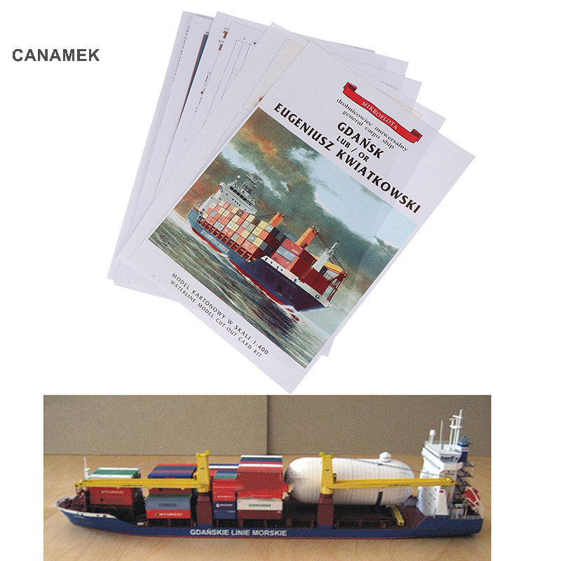 Canamek 1: 400 Tàu chở hàng Gdansk Thủ công DIY Thẻ giấy 3D Bộ mô hình CSF