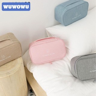 Wuwowu hộp bảo quản đồ lót, tất vải bảo quản áo ngực túi bảo quản đồ lót, di động chống bụi dung tích lớn túi vệ sinh du lịch