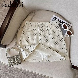 Daduhui American Ins High Street Spotted Jeans Niche High Waist Loose Wide Leg Pants plus Size Trousers