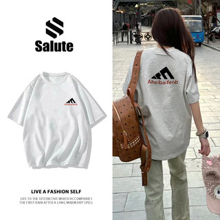 Áo phông nữ girl phố Xám form rộng mùa hè oversize áo thun in hình outerity fashion 100% cotton local brand SALUTE Y1243