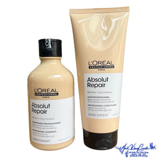 Cặp gội xả phục hồi Absolut Repair Lipidium L'oreal ( Size nhỏ ) 300ml/200ml - MK