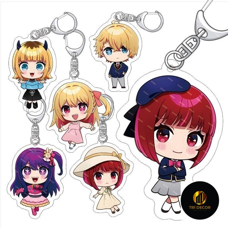 My Push Child Oshi no Ko Móc Khóa Mặt Dây Chuyền Hoshino Akuya Hoshino Ruby Hoshino Ai Acrylic