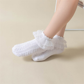 Đôi Vớ Mùa Hè Mỏng Màu Trắng Dành Cho Bé Gái
