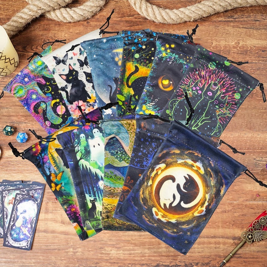 Tarot Thẻ Dây Rút Túi Tinh Tế Tarot Túi Bảo Quản Túi Di Động Túi Dành Cho Chuột Runes Trang Sức hont