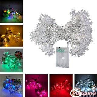 2024 HẤP DẪN!! 40 LED 6 Mét Tiệc Giáng Sinh Cưới Trang Trí Ngoài Trời Dây Đèn Bông Tuyết