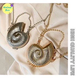 2024 Phong Cách Mới Nữ Kim Loại Túi Đeo Vai Mini Đeo Ngang Thời Trang Son Môi Mỹ Phẩm Túi Nhỏ Boutique Chất Lượng Cao Túi Conch