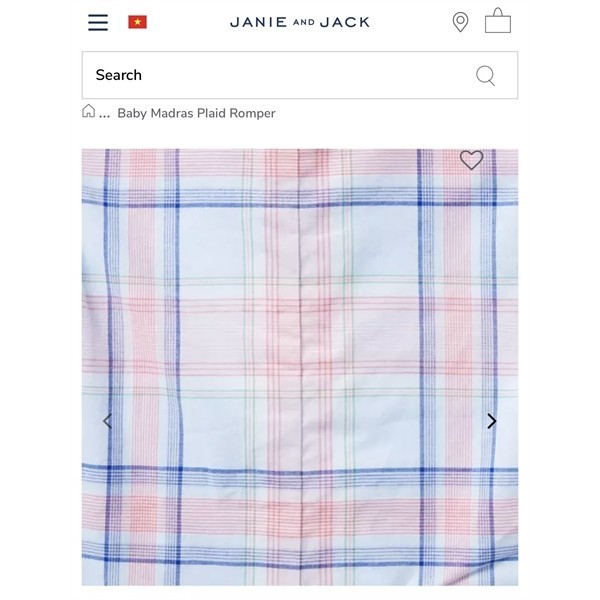 Body Janie and Jack - BABY MADRAS PLAID ROMPER