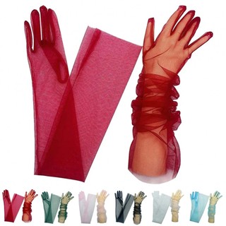 ⭐READY STOCK ⭐Elegant Retro Mitten Style Gloves for Wedding Bride Dress in Transparent Design[Overseas Products]