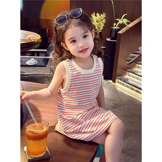 Váy tank top bé gái, váy đáy sọc trẻ em, váy không tay