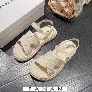 Fanan giày cao gót nữ mũi nhọn giày nữ giày sandal độn đế linh hoạt dễ dàng phối đồ điểm nhấn fgl24609h6 24z240613