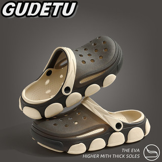 GUDETU  Dép đi trong phòng nam, Giày có lỗ, Gia, Đáy dày, Chống trượt, Kéo mát dai