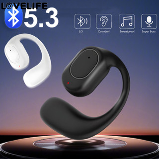 Tai nghe không dây khử tiếng ồn - Tai nghe Bluetooth 5.3 - Tai nghe âm thanh nổi HiFi - Loại treo tai, Chống rơi - Tai nghe nhét tai thể thao - Dành cho Type-C