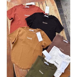 Áo thun croptop nữ tay ngắn cổ tròn in chữ baiegia, áo phông nữ dáng ôm đẹp thời trang mùa hè hàn quốc 1126 2