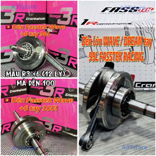  dên đôn+6 +8 & Dên lớn 110 Wave Dream má 96 - tay 99 - nhông thì 14 - hành trình dên 55,5 Fasstek racing tproracing 