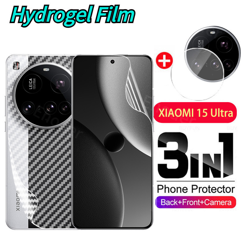 Dành Cho XIAOMI 15 Ultra 5G 2025 Mặt Trước Mặt Sau Mềm Hydrogel Phim Màn Hình Bảo Vệ Ống Kính Máy Ản