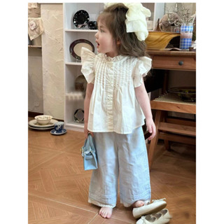 Áo Sơ Mi Búp Bê kiểu mới mùa hè cho bé gái áo ngắn tay Áo Quần bông ỐNg RộNg mềm mại Bộ đồ bé gái mỏng ERFO