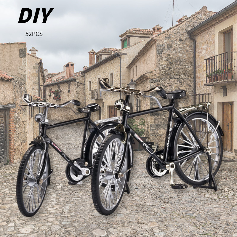 DIY Xe Đạp Hợp Kim Mini - Mô Hình Xe Đạp Cổ Điển, Tự Lắp Ráp, Giáo Dục, Đồ Chơi Trẻ Em, Quà Tặn