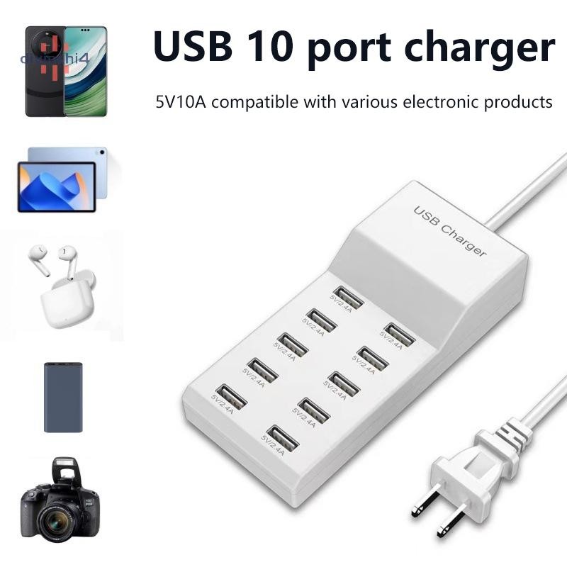 < Divinehi4 > Bộ sạc đa chức năng cổng USB 10 trong 1 Điện thoại di động 5V Sạc nhanh đa năng Tương 
