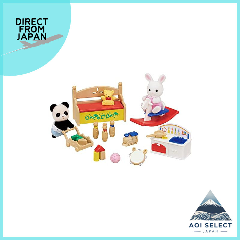 Sylvanian Families Doll and Furniture Set [Toy Full Set - White Rabbit and Panda Baby -] DF-20 ST Ma