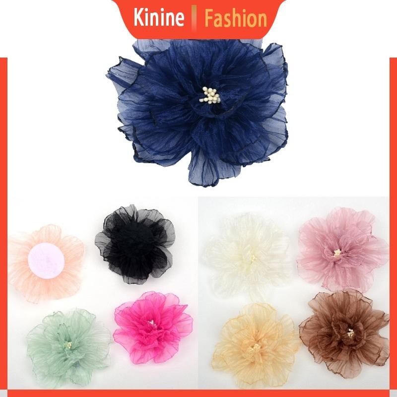 Kin Edge Hoa Vải Váy Cưới Tôn Dáng DIY Trang Trí Organza-Hoa