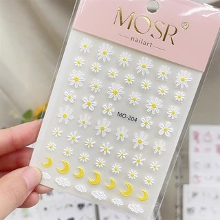 Sticker nổi hình hoa dán móng