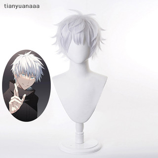 Tianyuanaaa Anime Jujutsu Kaisen Gojo Satoru Cosplay Tóc Giả Tóc Ngắn Tóc Giả Cho Tiệc Quà Tặng Tốt