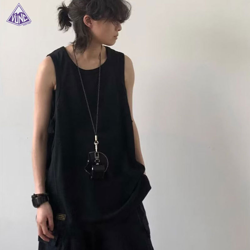 Áo vest nam VUNC mùa hè xu hướng mới thời trang đơn giản màu trơn hàng đầu dáng rộng giản dị phù hợp với áo ghi lê hàng ngày