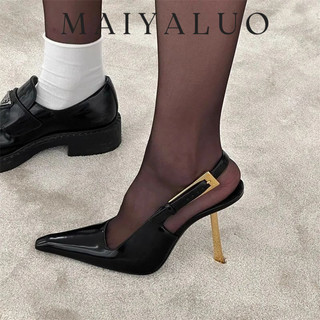 MAIYALUO Giày Cao Gót Mũi Nhọn GIÀY SANDAL Thời Trang Mới 2024Cho Nữ Hợp thời Thời thượng Chất liệu tốt Chống trơn trượt FGL2440RK2 16Z240417