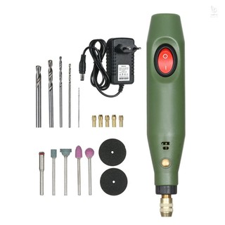 Bộ máy mài điện Mini đa chức năng DC12V Bộ dụng cụ quay mài máy khoan điện để phay đánh bóng khắc