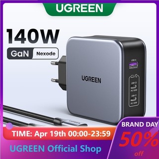 Củ sạc nhanh UGREEN GAN 140W đa cổng USB Type C PD3.1 thích hợp cho Macbook/ Lenovo/Chromebook/iPhone/Xiaomi/Samsung